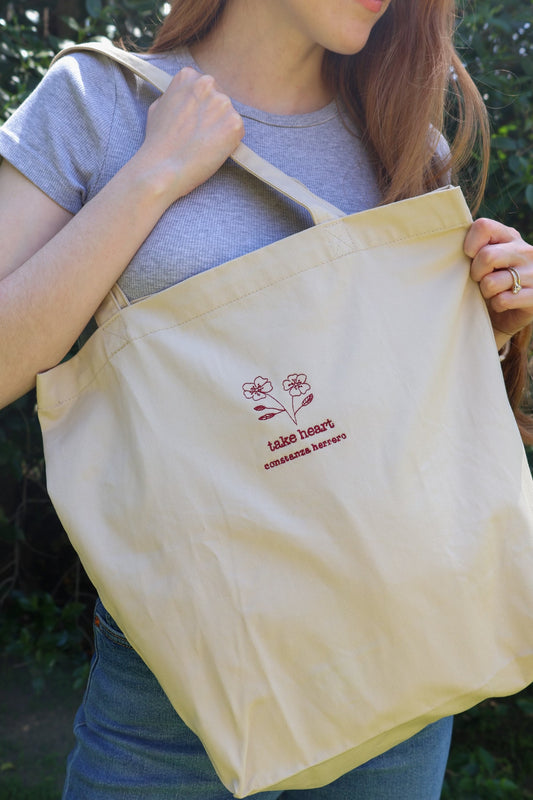 Take Heart (embroidered) - Eco Tote Bag